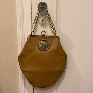 Vintage 1950s Handbag With Eagle Emblem and Chain Handle